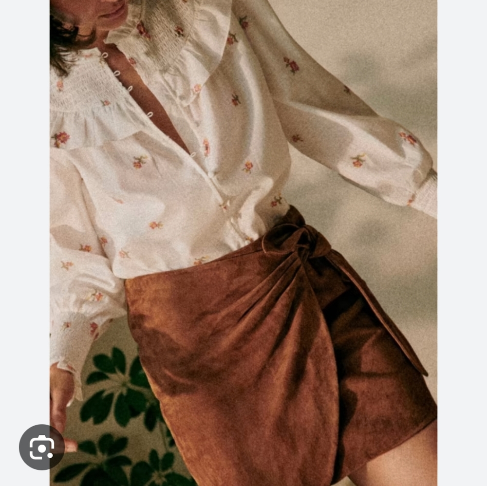 Sold-Sezane Pacome skirt in suede